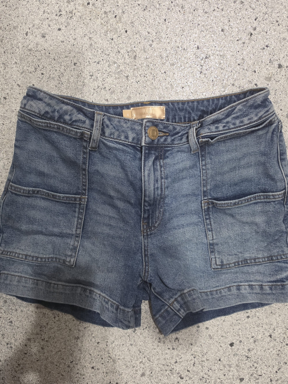 KUT From The Kloth Jane High Rise Utility Denim Shorts Size 4